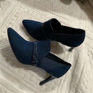 Calvin Klein Blue Ankle Booties with Stiletto Heel